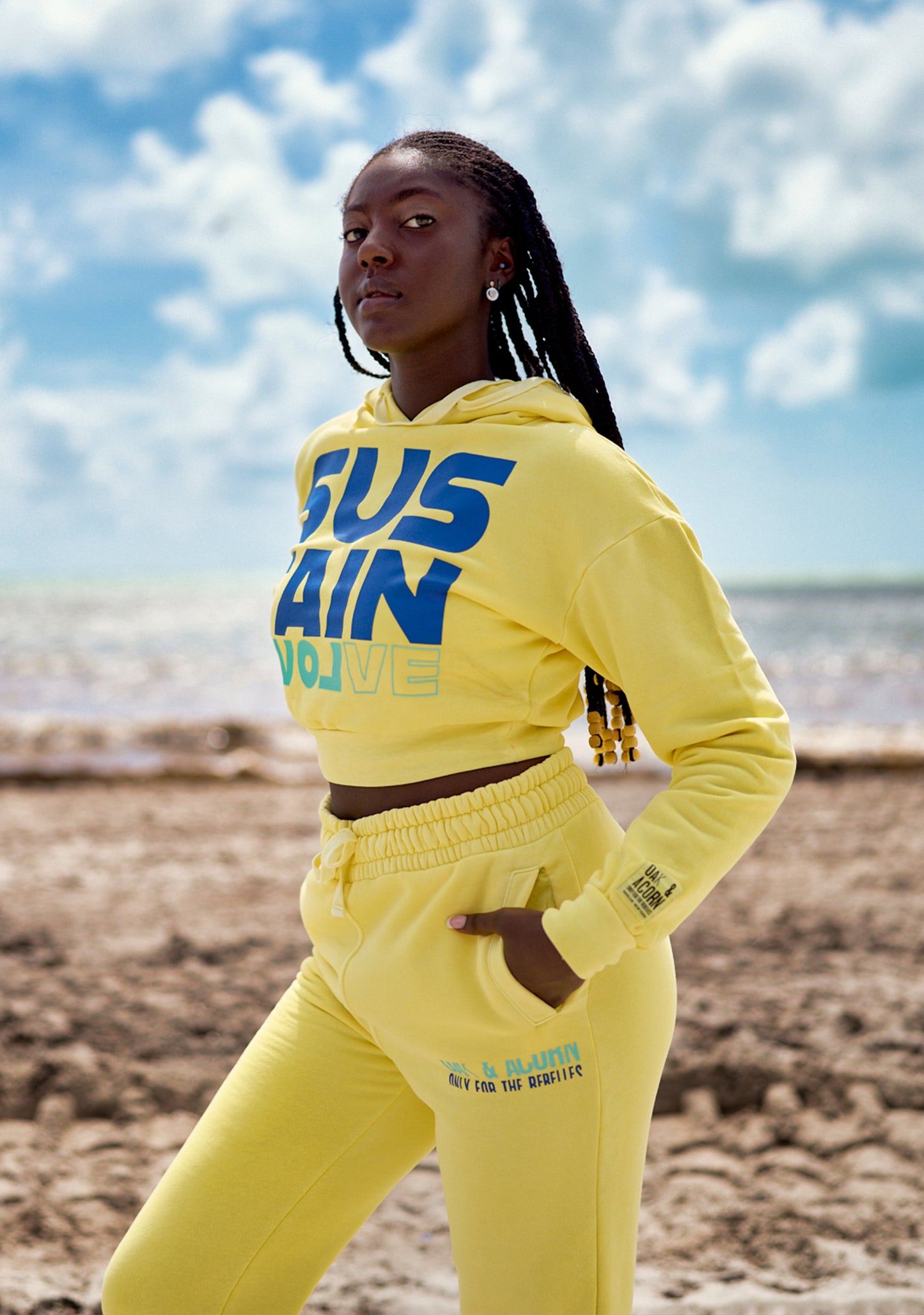 SUSTAIN Cropped Hoodie