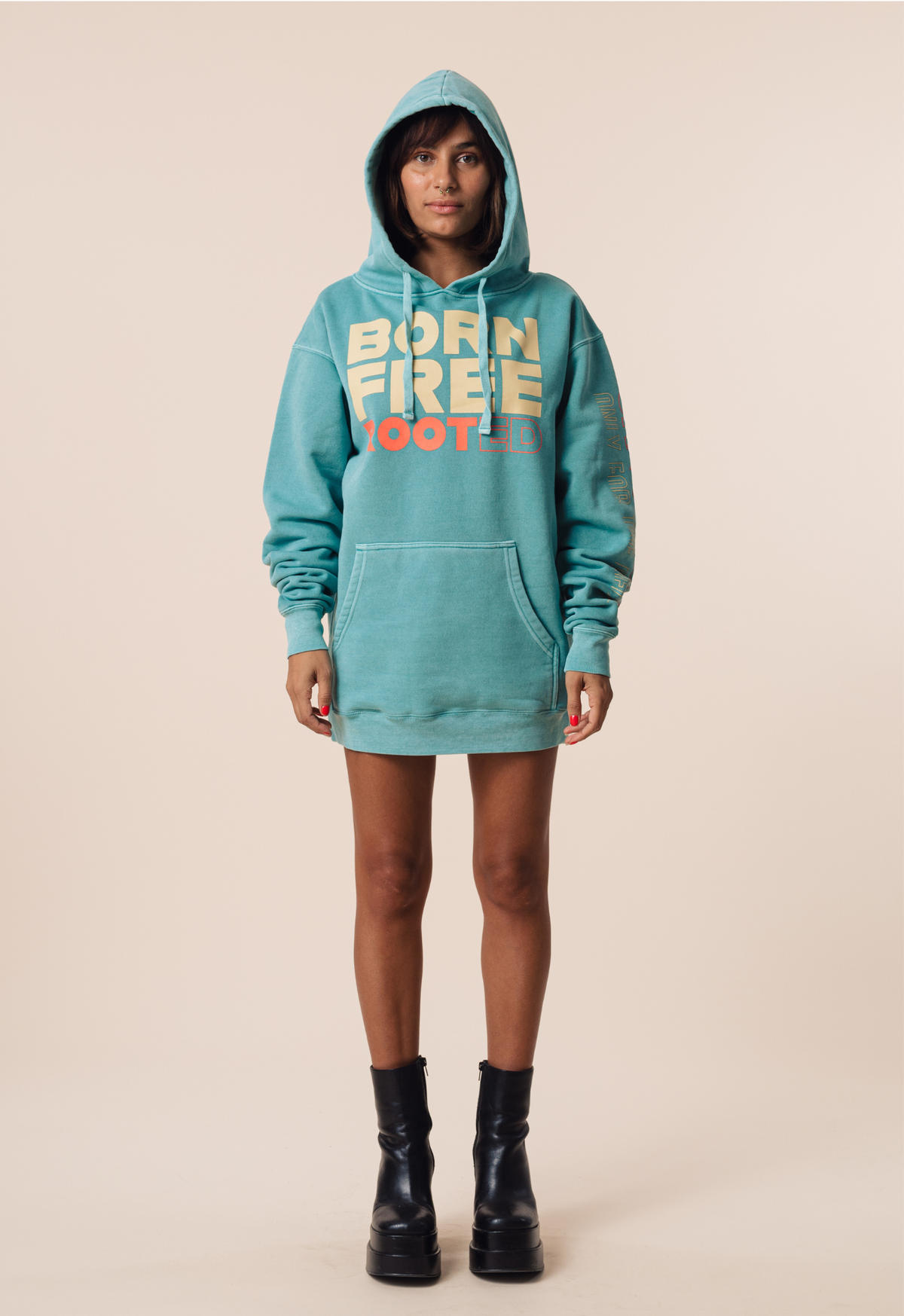 BORN FREE ROOTED Statement Hoodie - OAK & ACORN ~ Only for the Rebelles