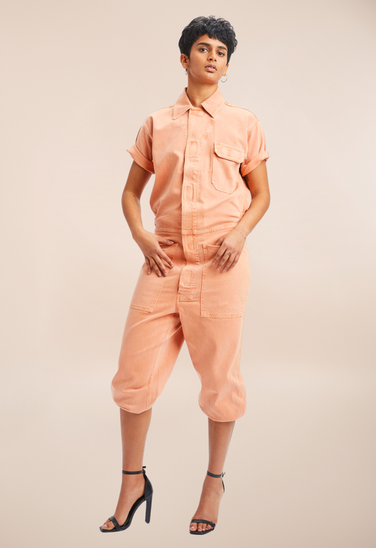 REBELLE RAZOR Short Sleeve Jumpsuit