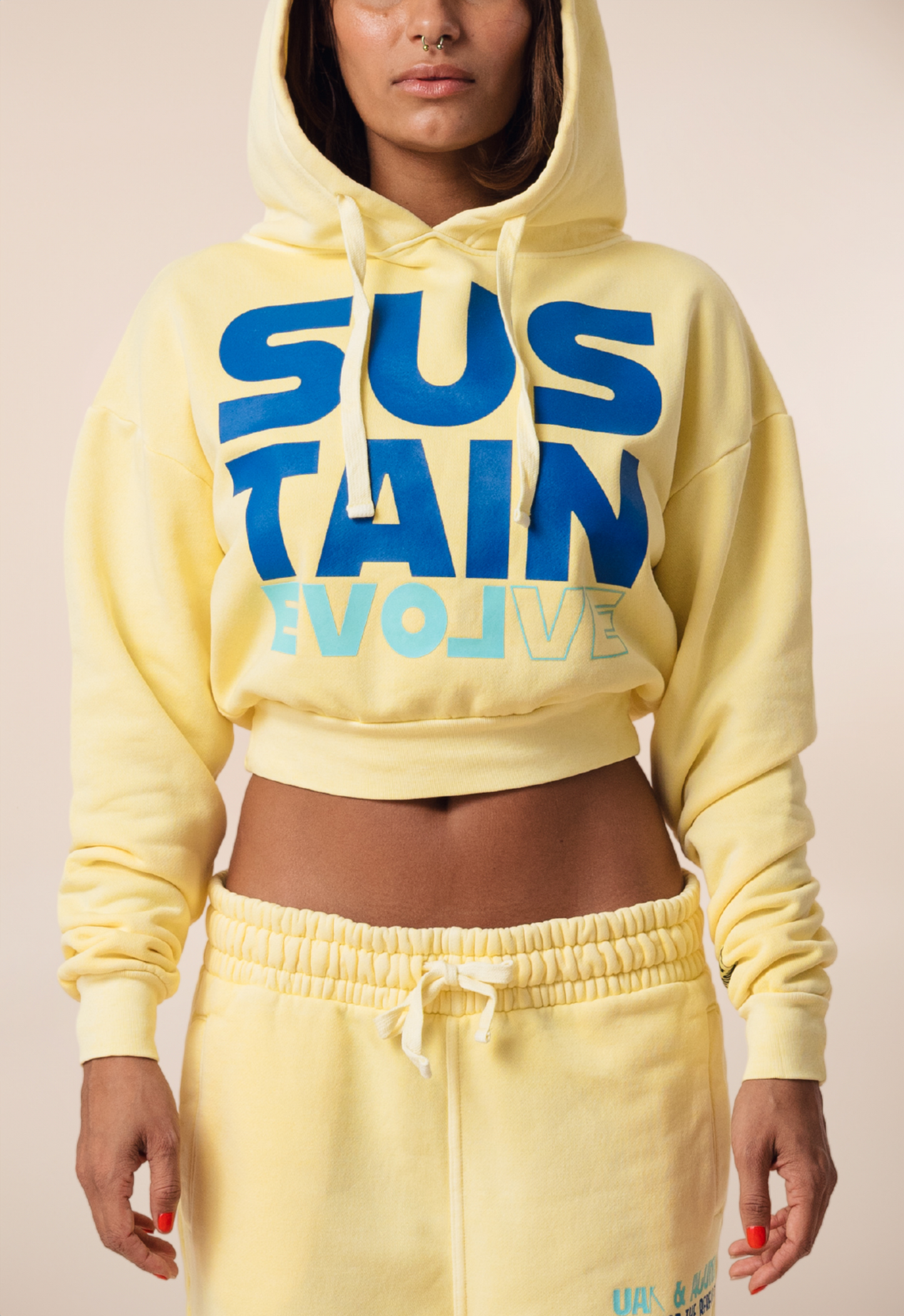 SUSTAIN Cropped Hoodie