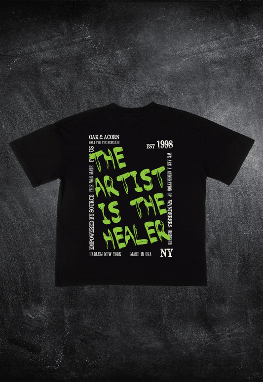 'The Artist is the Healer' Oversized Tee - Oak & Acorn ~ Only for the Rebelles